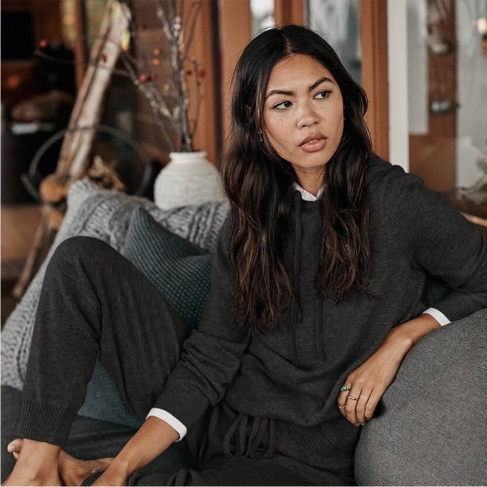 SUMMERSALT coziest cashmere blend hoodie sweater S